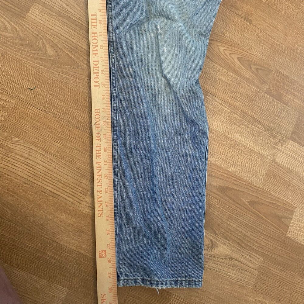 LL Bean Denim Classic Fit Jeans Mens size 38x32 Blue Chore Work pants - Picture 12 of 16